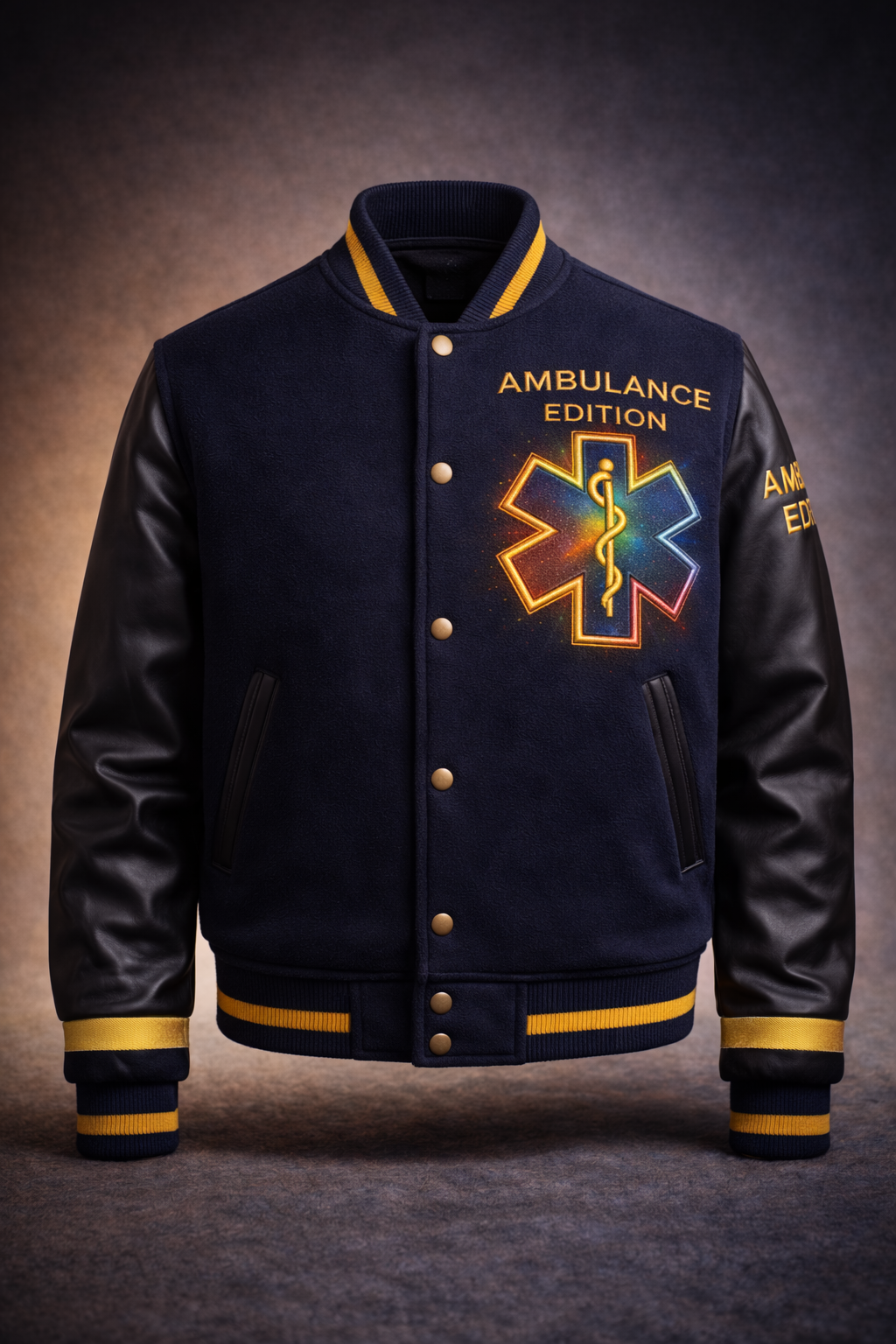 LumaFonds® Crown Series “Ambulance Edition – First Response” Varsity Jacket — Limited Edition (77 Pieces)