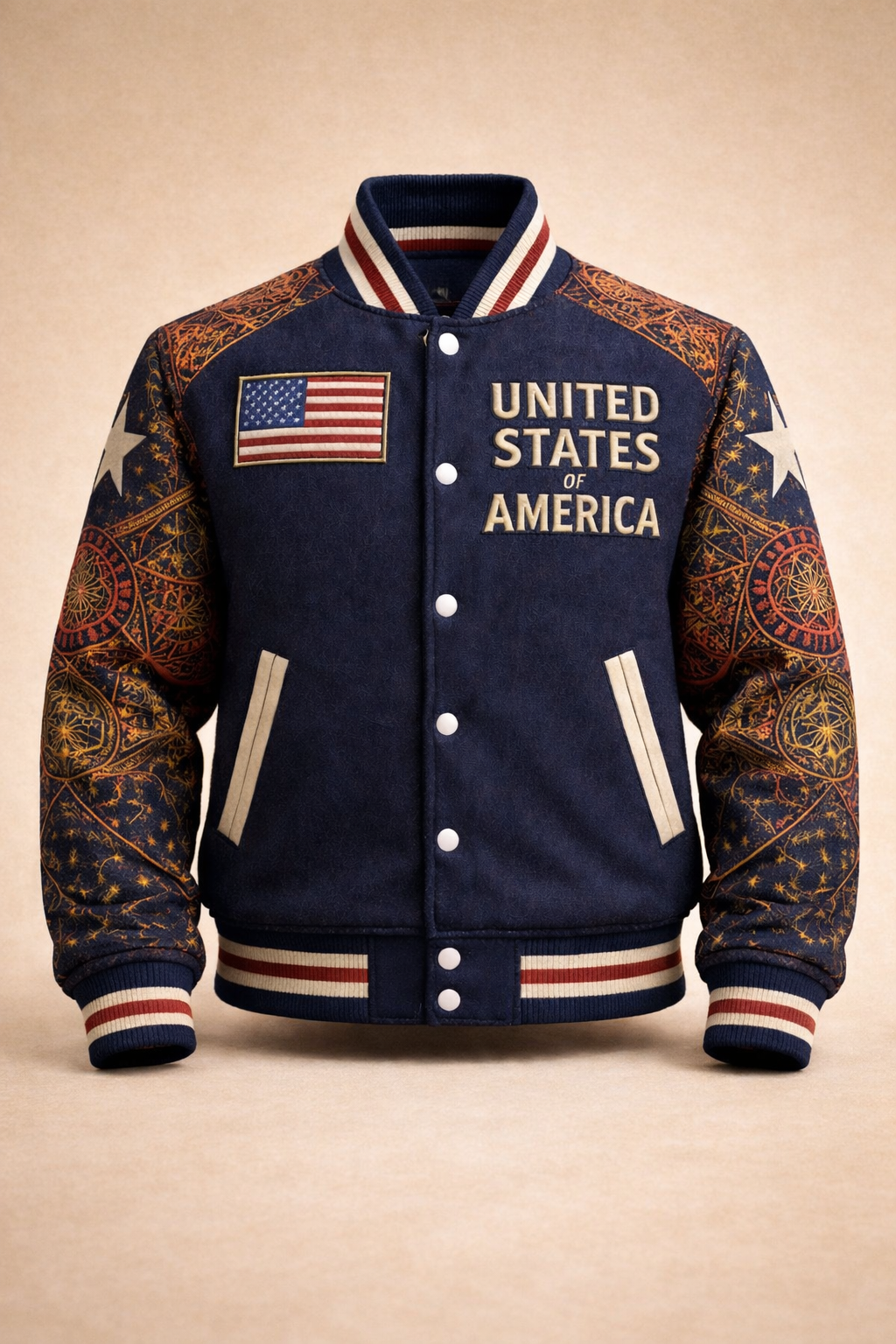 LumaFonds® Nation Series “USA Crest – Statement Configuration” Varsity Jacket — Open Edition