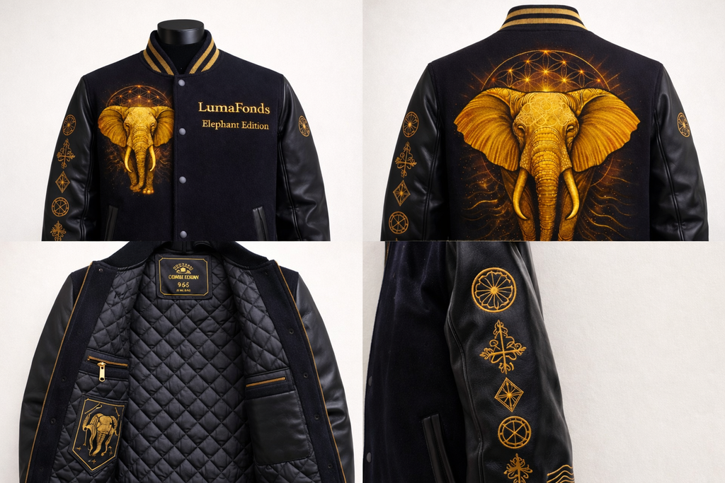 LumaFonds® Crown Limited 963 “Elephant” Varsity Jacket — Limited Edition (300 Pieces)