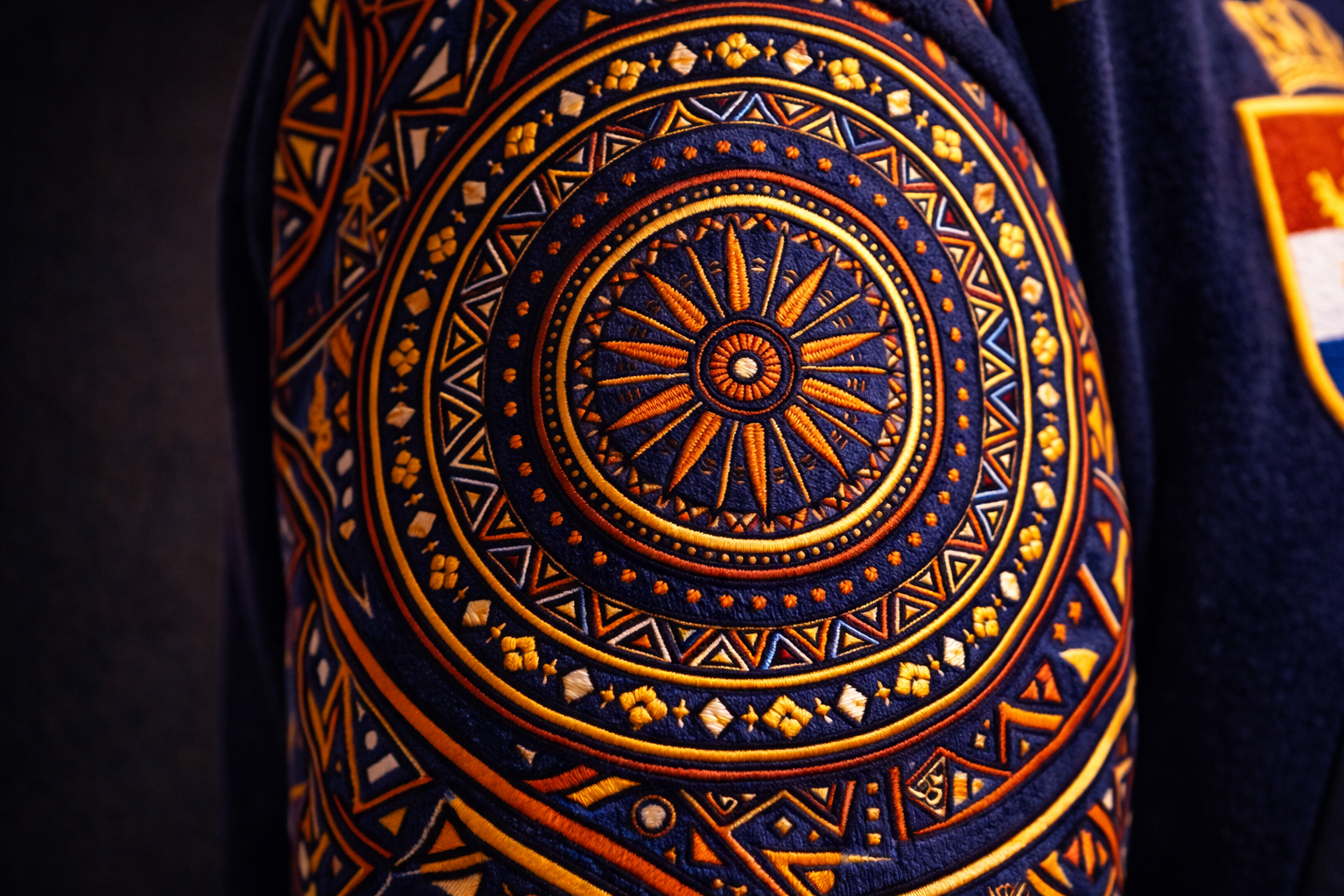 LumaFonds® Nation Series “Nederland Crest – Structural Form” Varsity Jacket — Open Edition