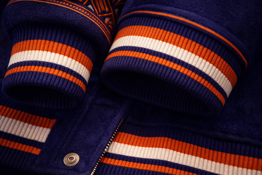 LumaFonds® Nation Series “Nederland Crest – Structural Form” Varsity Jacket — Open Edition