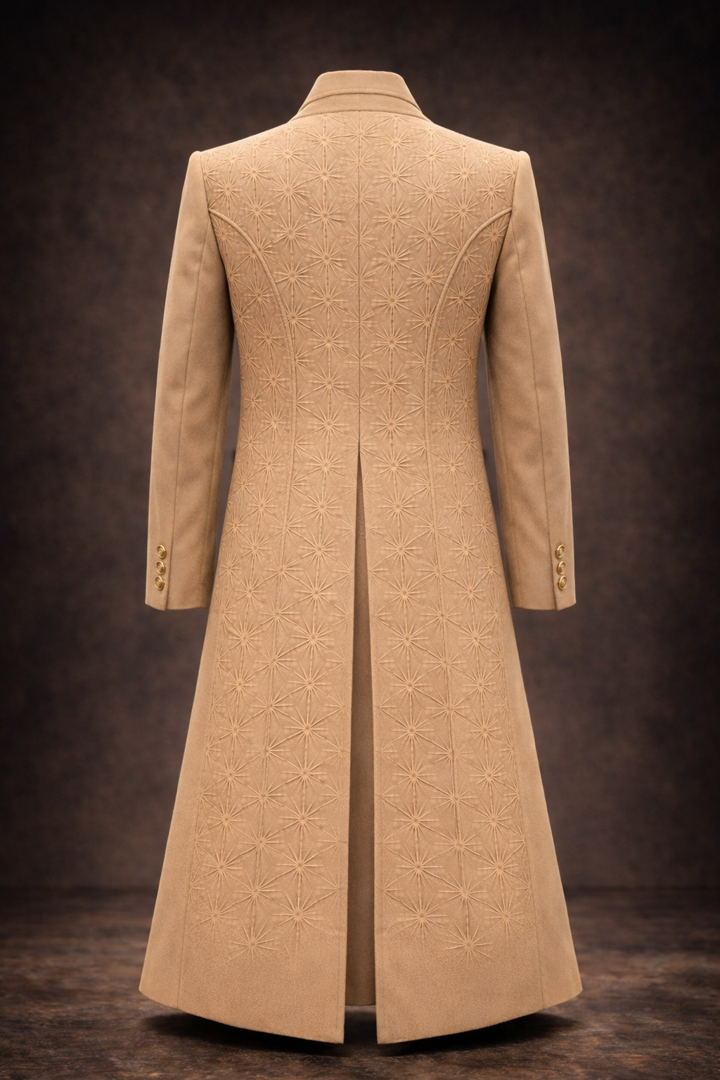 LumaFonds® Sentinel Coat — Ivory Jacquard Edition