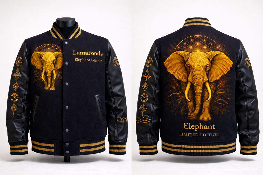 LumaFonds® Crown Limited 963 “Elephant” Varsity Jacket — Limited Edition (300 Pieces)