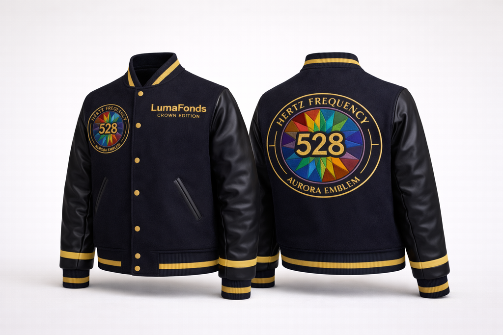 LumaFonds® Crown Edition 528 “Aurora Emblem” Varsity Jacket — Open Edition