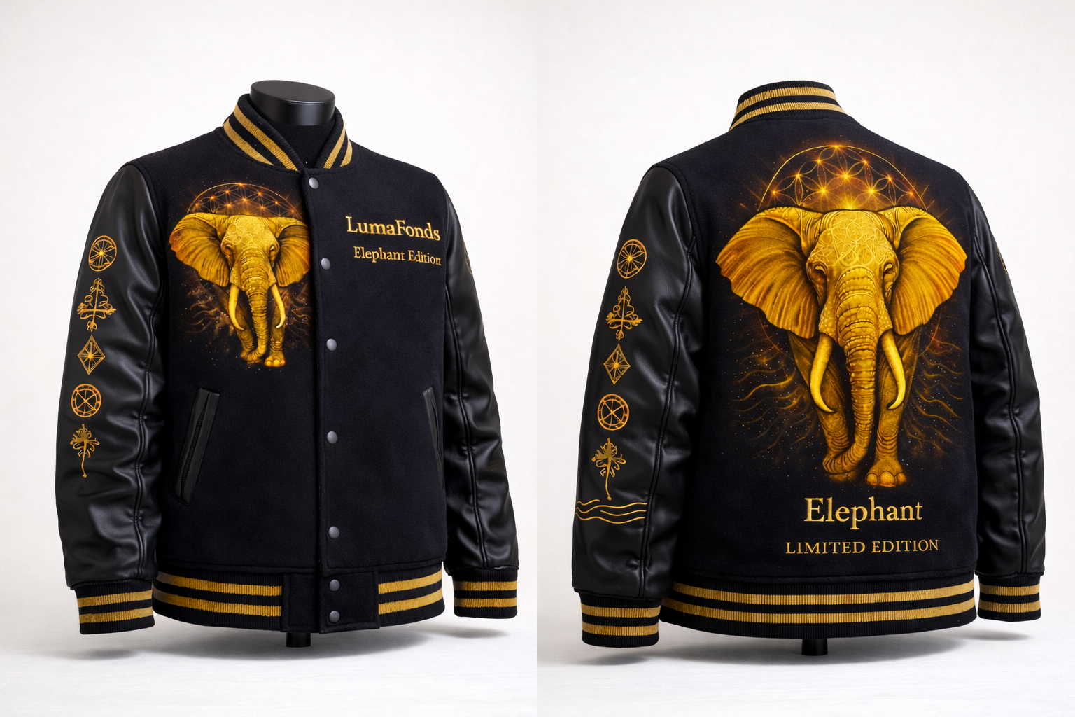 LumaFonds® Crown Limited 963 “Elephant” Varsity Jacket — Limited Edition (300 Pieces)