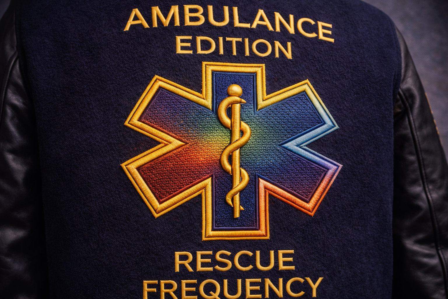 LumaFonds® Crown Series “Ambulance Edition – First Response” Varsity Jacket — Limited Edition (77 Pieces)