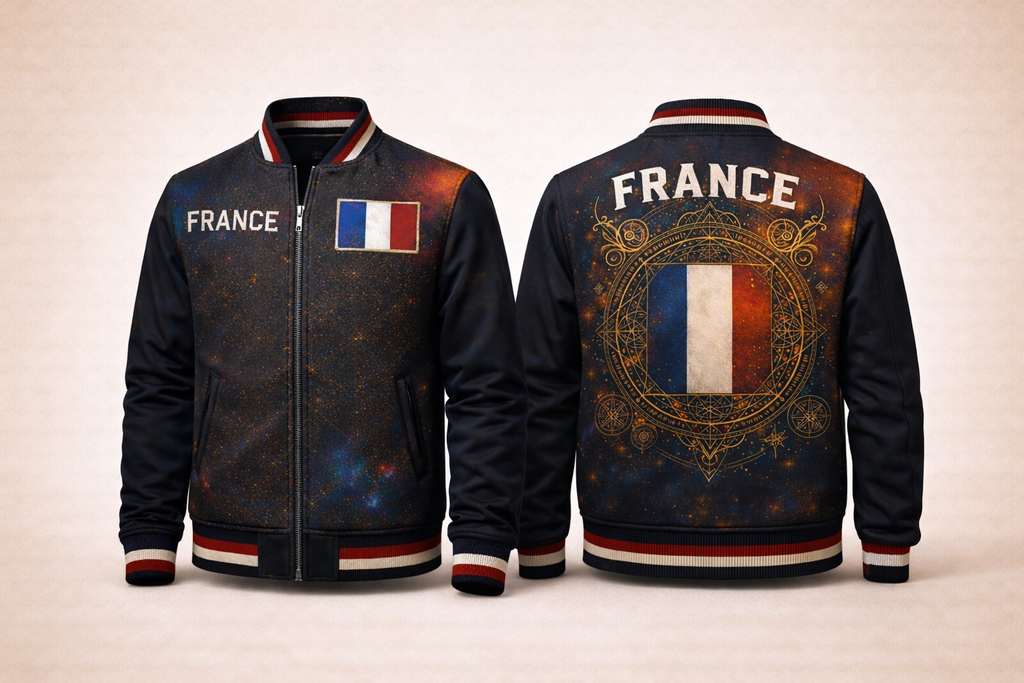 LumaFonds® Nation Series “France Crest – Signature Configuration” Varsity Jacket — Open Edition