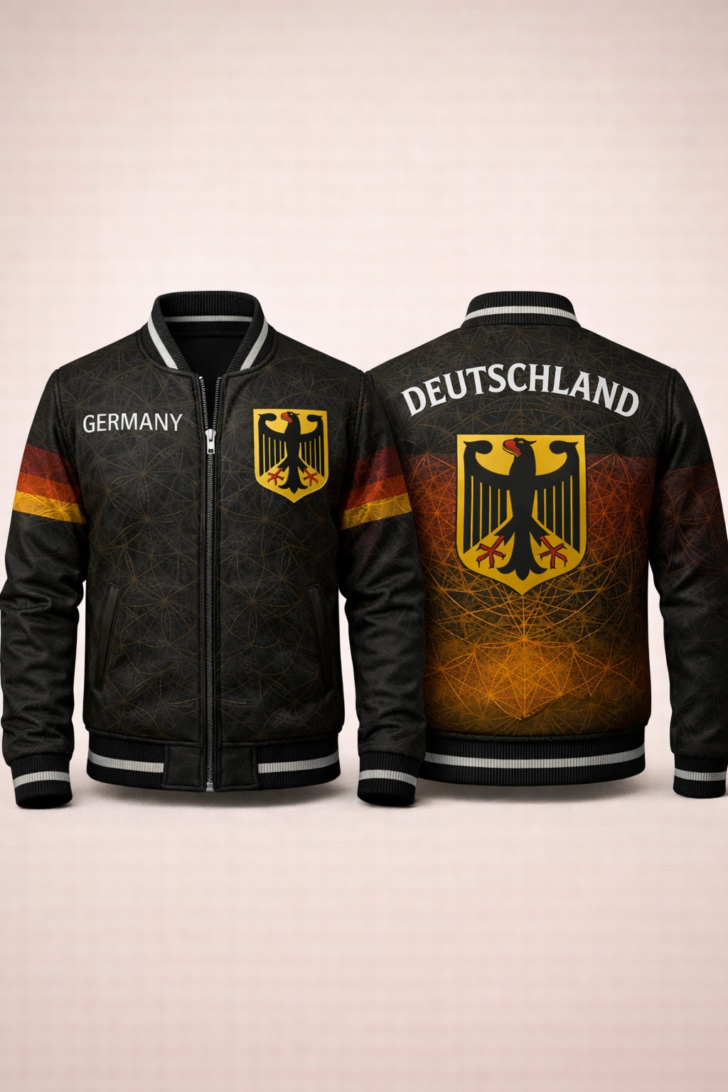 LumaFonds® Nation Series “Germany Crest – Structural Form” Varsity Jacket — Open Edition
