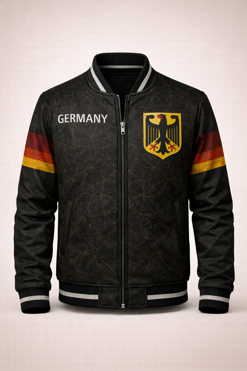 LumaFonds® Nation Series “Germany Crest – Structural Form” Varsity Jacket — Open Edition