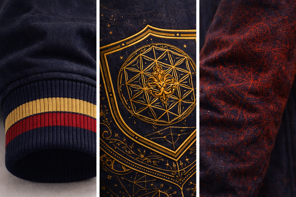 LumaFonds® Nation Series “Luxembourg Crest – Statement Configuration” Varsity Jacket — Open Edition