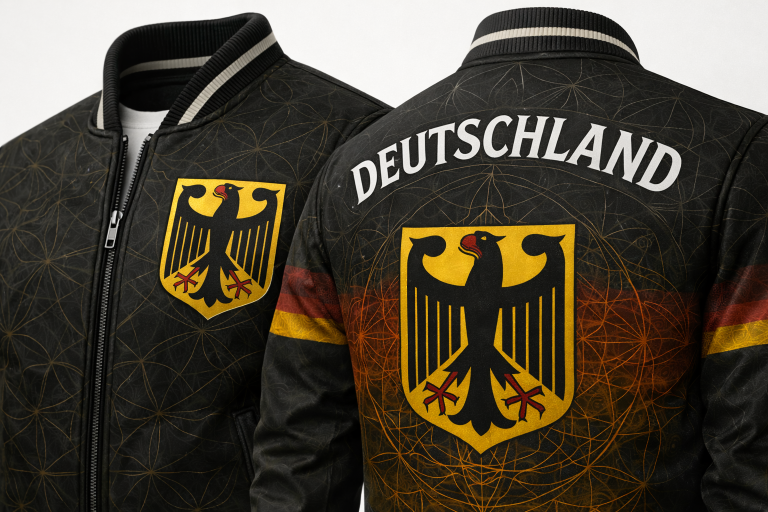 LumaFonds® Nation Series “Germany Crest – Structural Form” Varsity Jacket — Open Edition