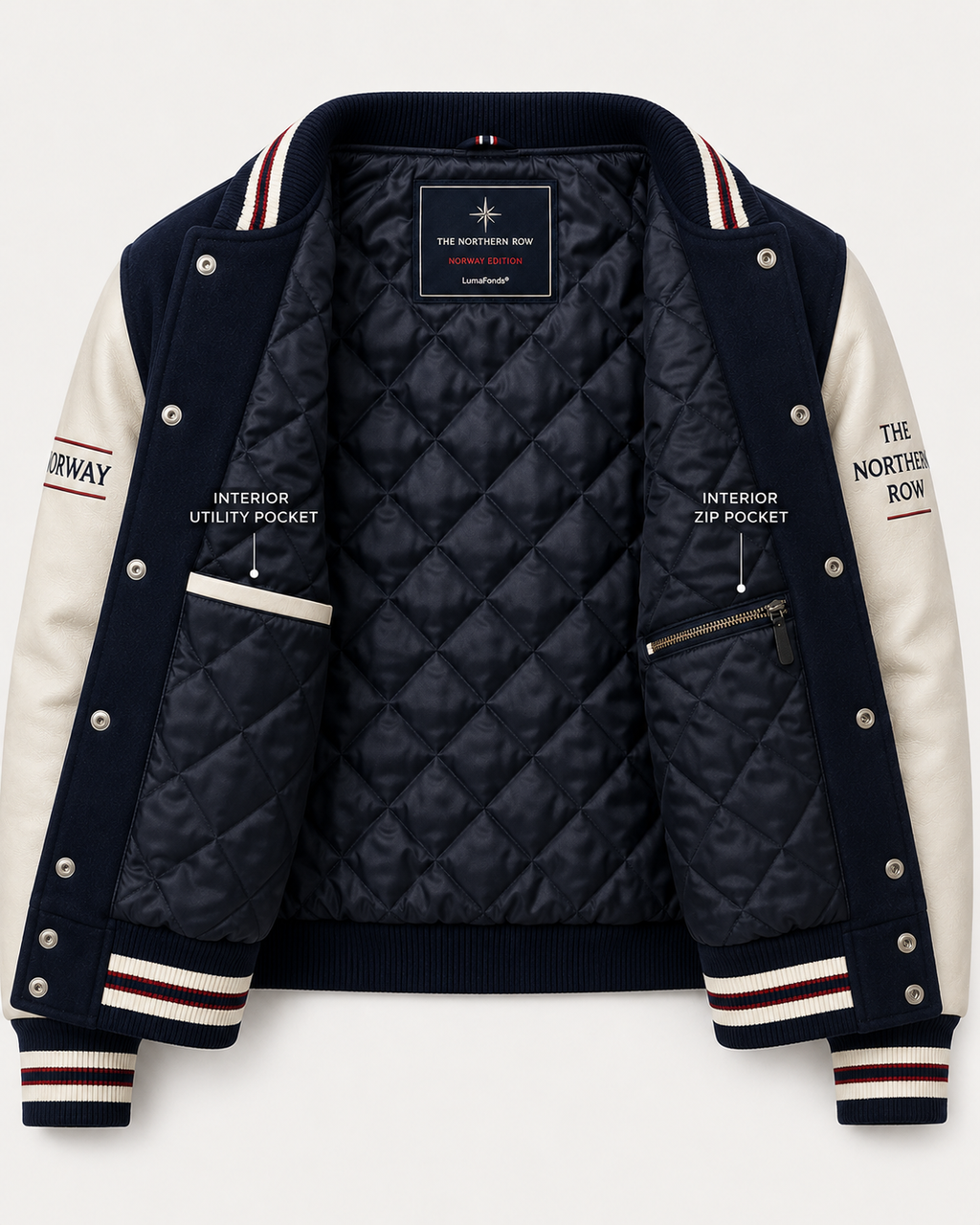 LumaFonds® Northern Row — Norway Edition Varsity Jacket