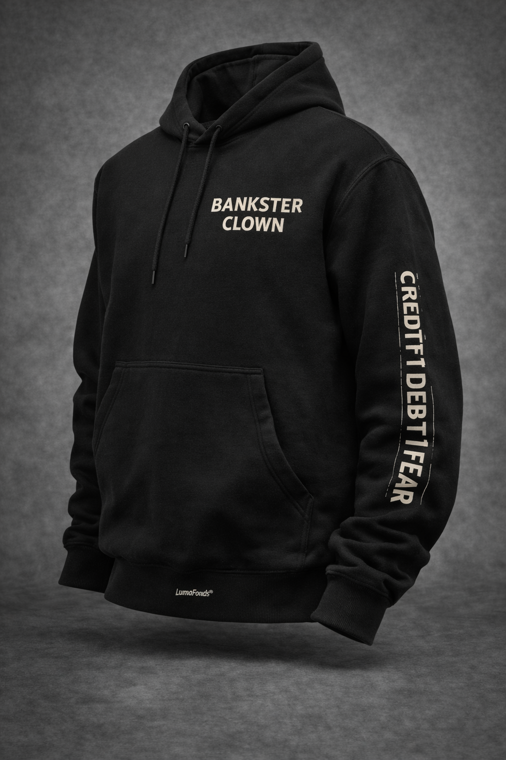 LumaFonds® Bankster Clown Heavyweight Graphic Hoodie – Face Edition