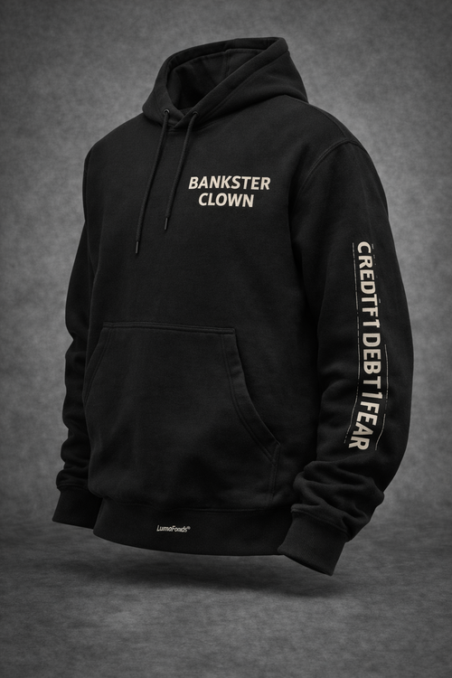 LumaFonds® Bankster Clown Heavyweight Graphic Hoodie – Face Edition